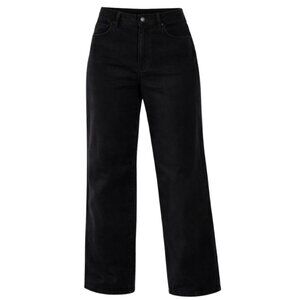 Old Navy Wow Wide Leg Jeans High Rise Black Size 24 Plus Stretch Denim